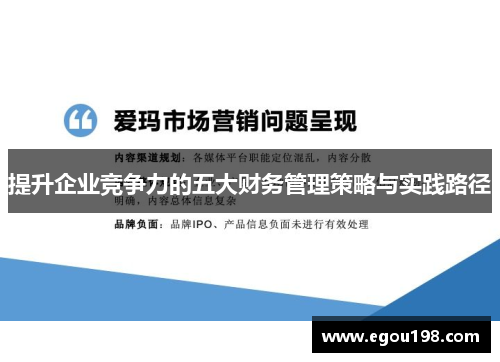 提升企业竞争力的五大财务管理策略与实践路径